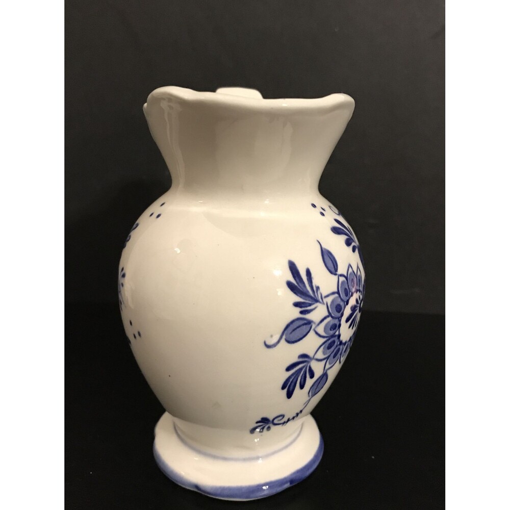 Vintage Art Ardco Dallas Blue/White Floral Pitcher Japan - Picture 4 of 8